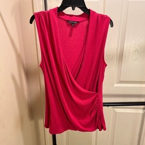 Sleeveless surplice sweater